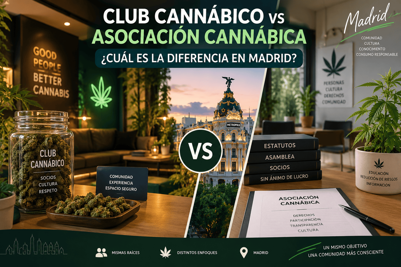 Lee más sobre el artículo Club Cannábico vs Asociación Cannábica: ¿Cuál es la Diferencia en Madrid?